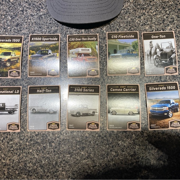 NEW Never Been Worn Chevy Legends Hat with Trading Cards - Picture 2 of 7